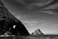 Skellig Michael with Skellig Beag in foreground